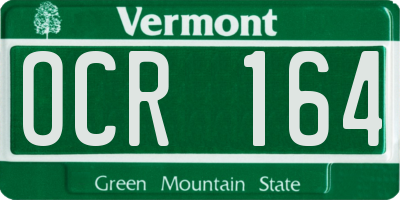 VT license plate OCR164