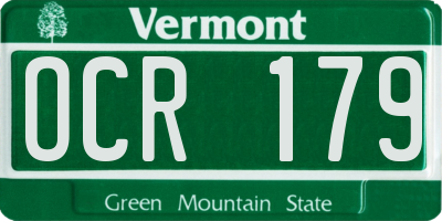 VT license plate OCR179