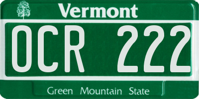 VT license plate OCR222