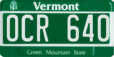 VT license plate OCR640