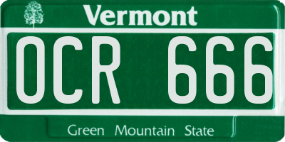 VT license plate OCR666