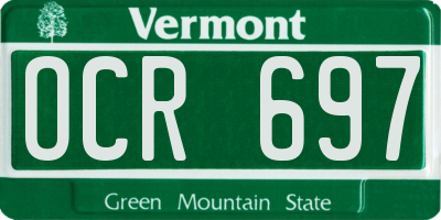 VT license plate OCR697
