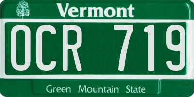 VT license plate OCR719