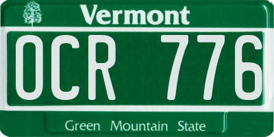 VT license plate OCR776