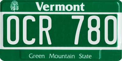 VT license plate OCR780