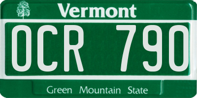 VT license plate OCR790