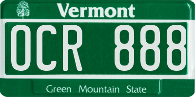 VT license plate OCR888