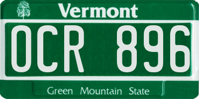 VT license plate OCR896