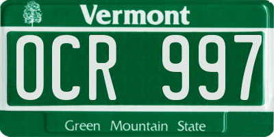 VT license plate OCR997