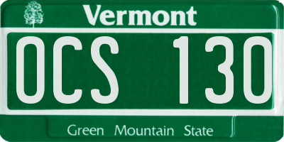 VT license plate OCS130