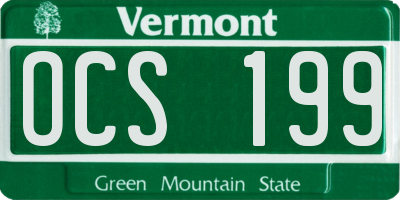 VT license plate OCS199