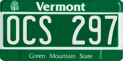 VT license plate OCS297