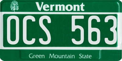 VT license plate OCS563