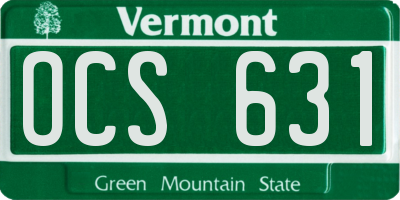 VT license plate OCS631