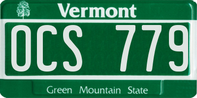 VT license plate OCS779