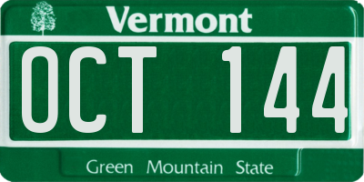 VT license plate OCT144