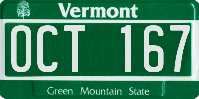 VT license plate OCT167