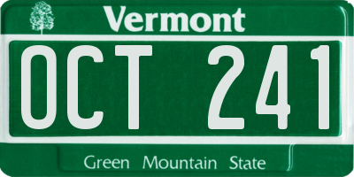 VT license plate OCT241