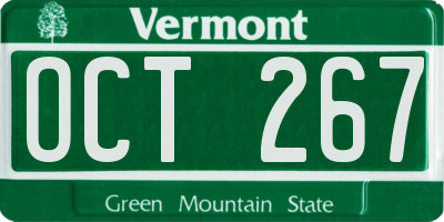 VT license plate OCT267
