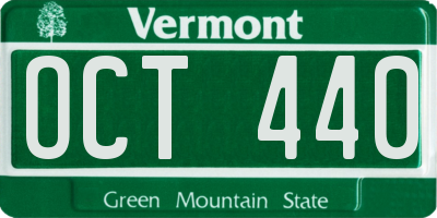 VT license plate OCT440
