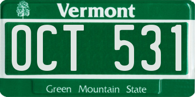 VT license plate OCT531