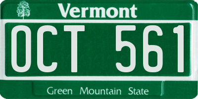 VT license plate OCT561