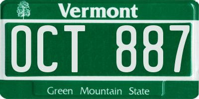 VT license plate OCT887