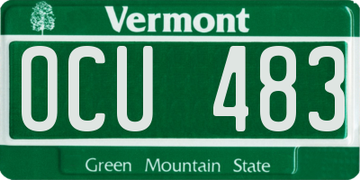 VT license plate OCU483