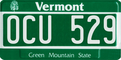 VT license plate OCU529