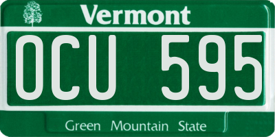 VT license plate OCU595