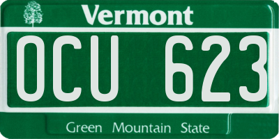 VT license plate OCU623