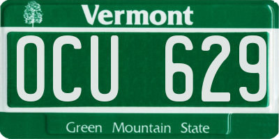 VT license plate OCU629