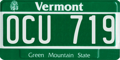 VT license plate OCU719