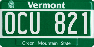 VT license plate OCU821