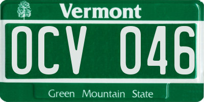 VT license plate OCV046