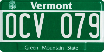 VT license plate OCV079