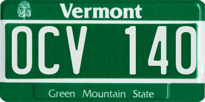 VT license plate OCV140