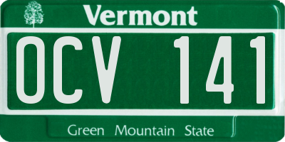VT license plate OCV141