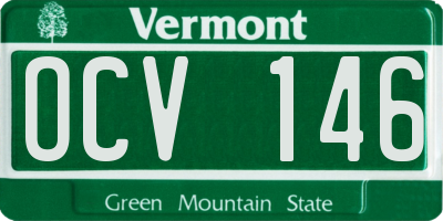 VT license plate OCV146