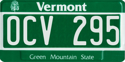 VT license plate OCV295