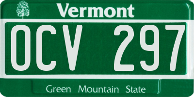 VT license plate OCV297