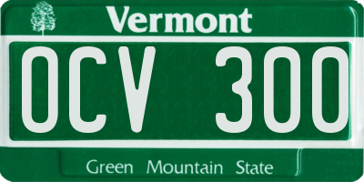 VT license plate OCV300