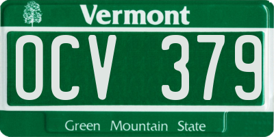 VT license plate OCV379