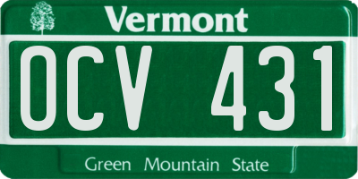 VT license plate OCV431