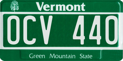 VT license plate OCV440