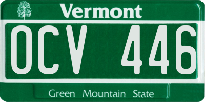 VT license plate OCV446