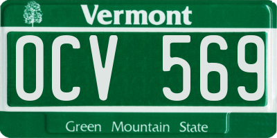 VT license plate OCV569