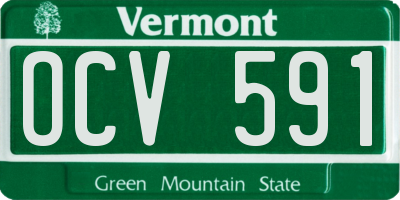 VT license plate OCV591