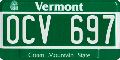 VT license plate OCV697