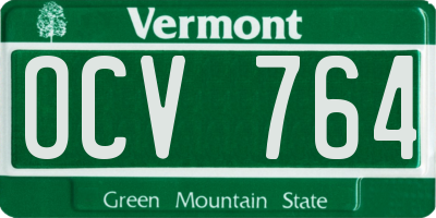 VT license plate OCV764